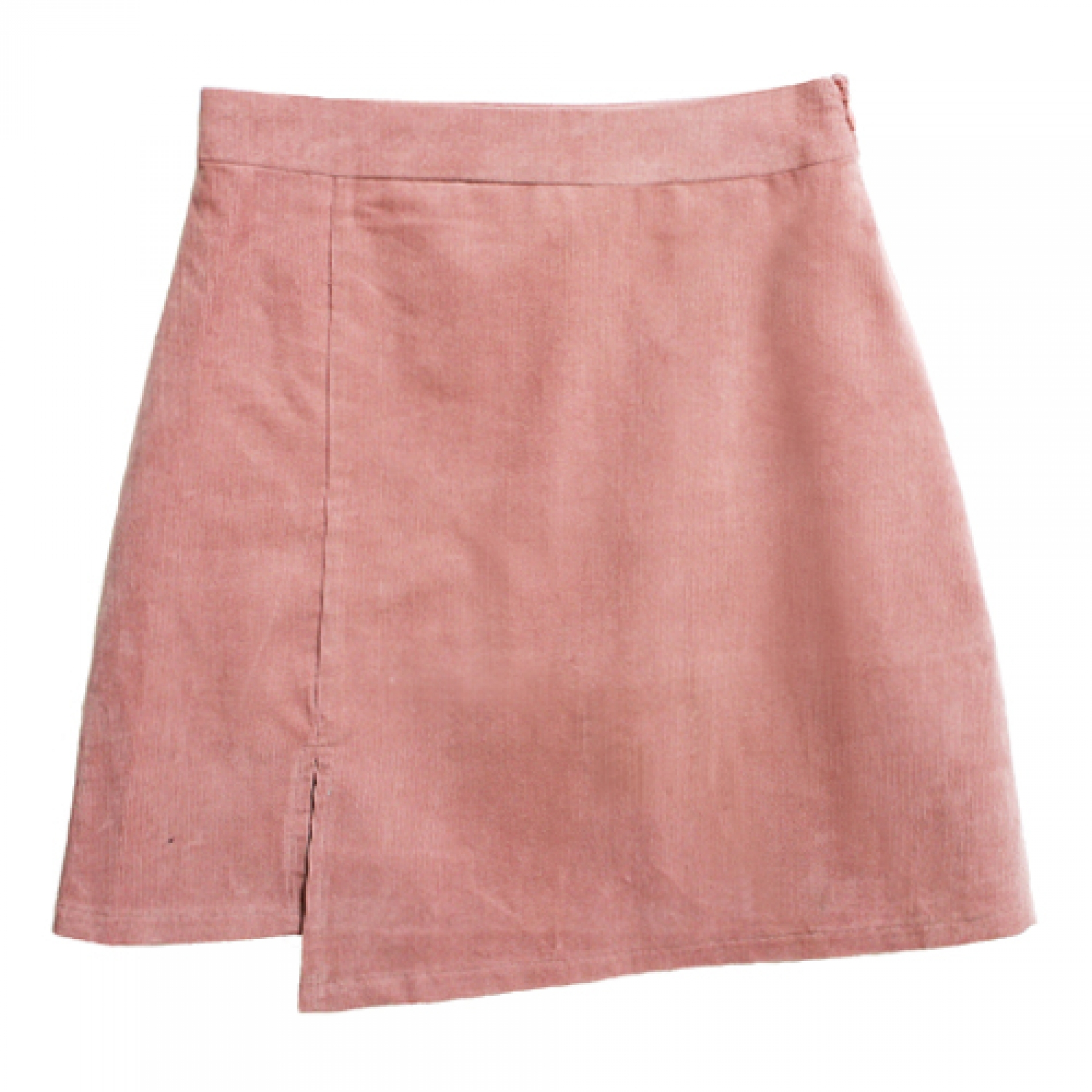 Corduroy Slit Skirt (Pink)