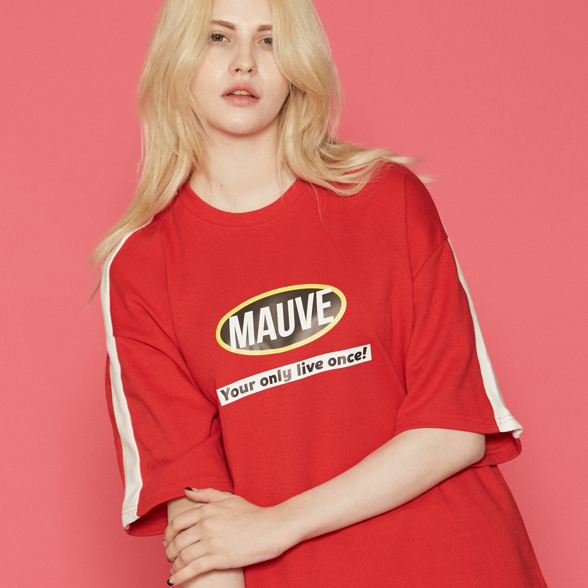 Line logo t shirts (red)