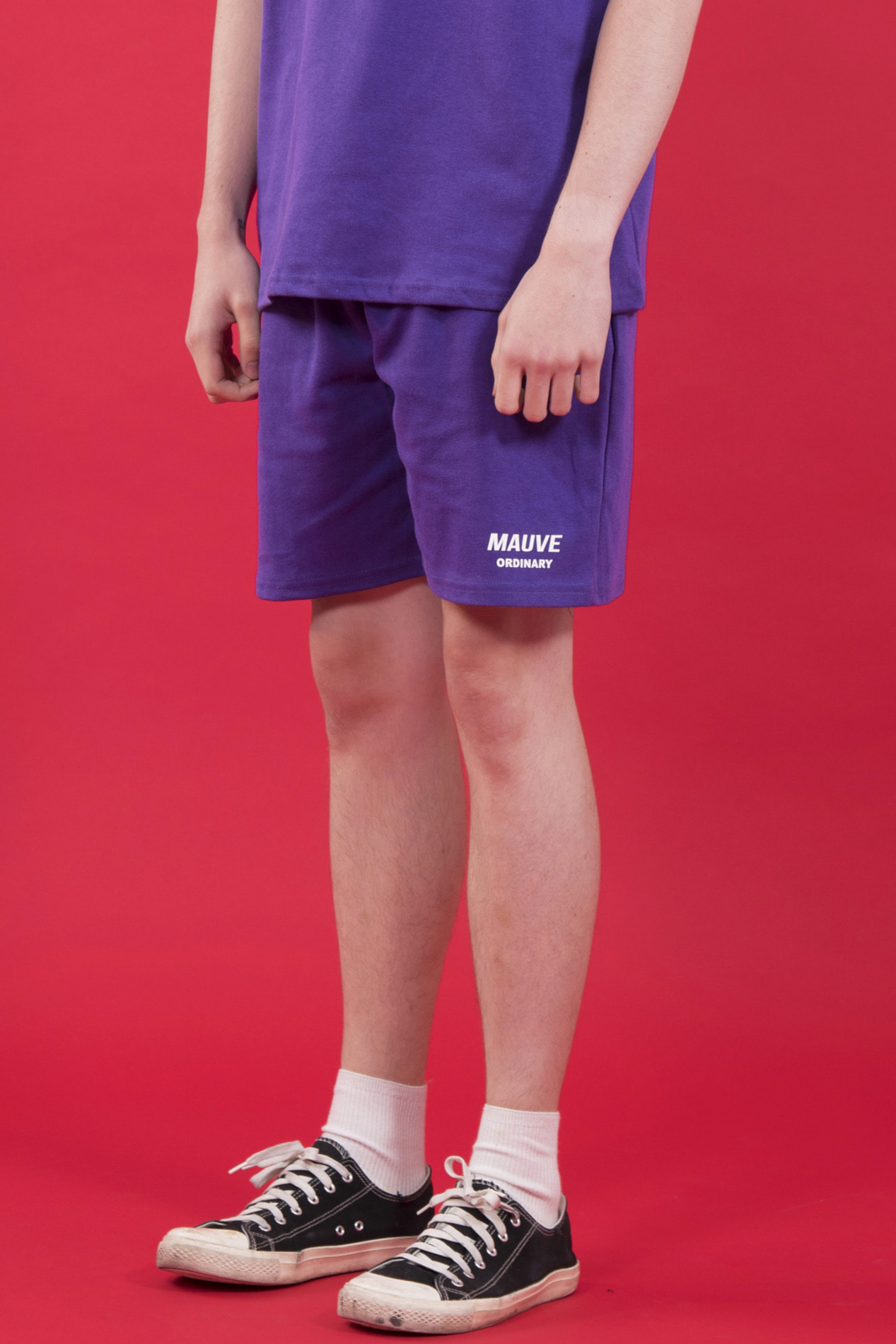 BASIC LOGO HALF PANTS (purple)